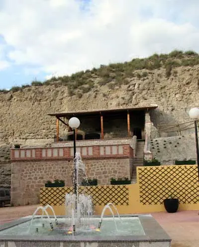 Patio con fuente